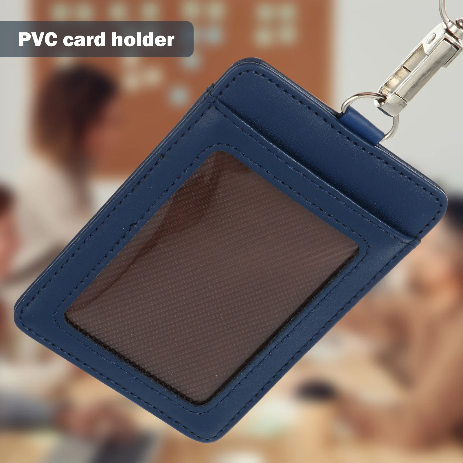 

1Pcs Id Badge Holder Portable Name Cards Holder Clear Window Scratch Resistant with Lanyard for Work Student Nurse