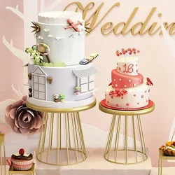 Metal Cake Stand for Wedding,Gold Dessert Display Plate,Birthday Party Events Decoration,Food Cupcake Stands,Cakes Tray,20+25cm