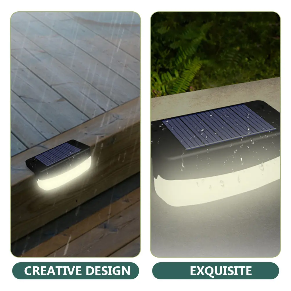

2Pcs Solar Outdoor Lights Waterproof Solar Stair Lamps for Steps Decks Fence Handrail Garden Yard Stairs Lighting