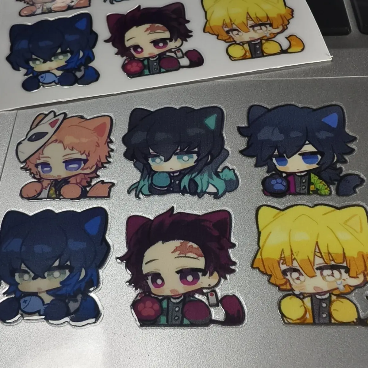 Demon Slayer Mini Sticker Merchandise Tanjiro Giyuu Cute 3D Waterproof Transfer Stickers for Decorating Tablets and Computers view 4