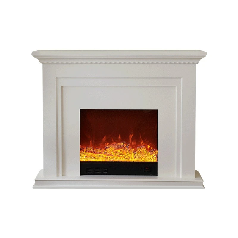 

1.2/1 French Fireplace Decorative Cabinet Home Bedroom Villa Living Room Simulation Flame Fireplace Heating White