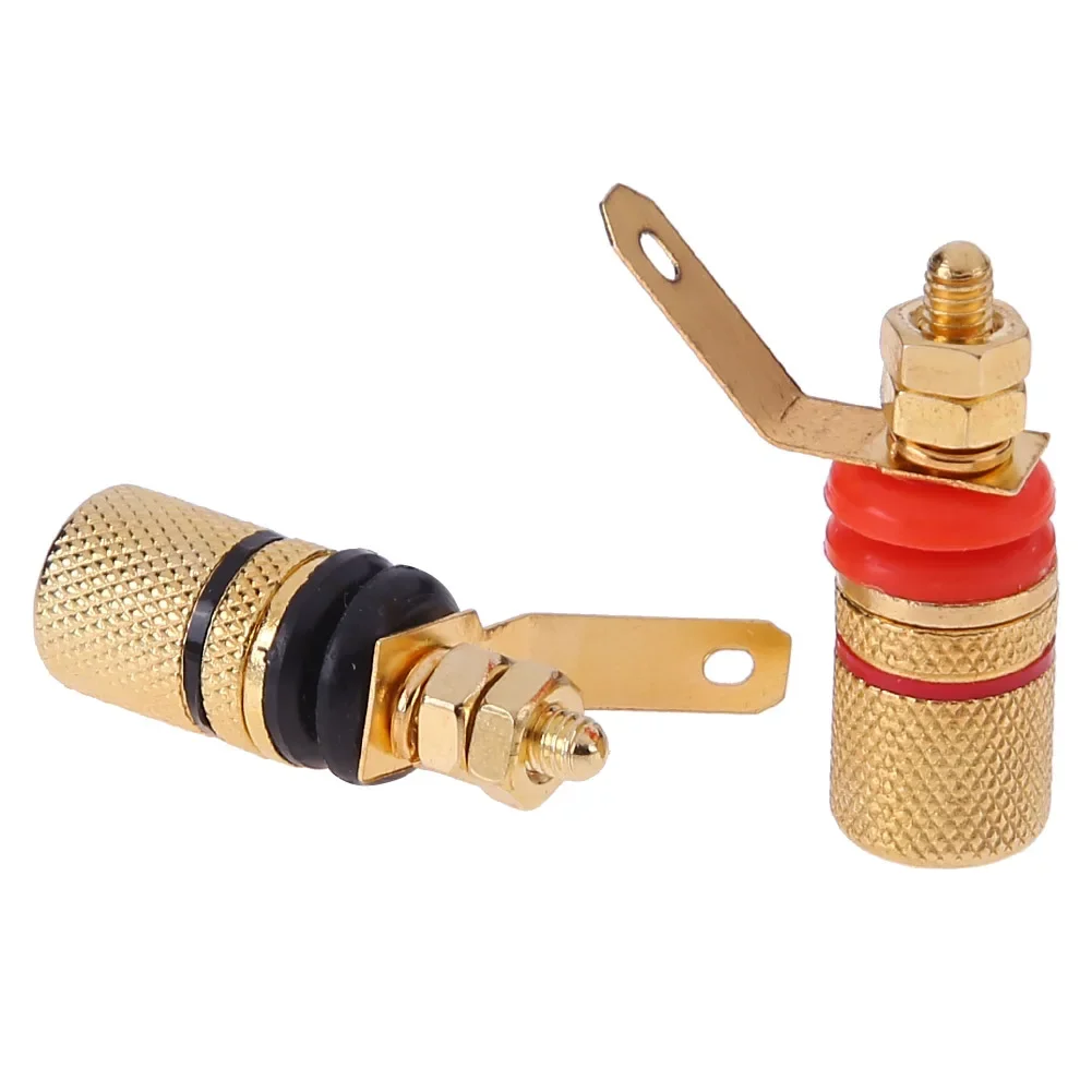 2-10pcs Gold Plated Amplifier Speaker Terminal Binding Post Banana Plug Socket Connector Suitable for Banana Plugs Accessories