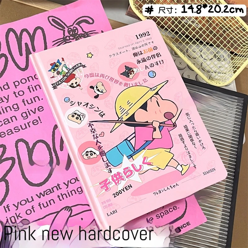 

Crayon Shin Chan A5 Hardshell Notebook Cute Cartoon High Beauty Printed Anime Peripheral Shin Chan Student Handbook Gift