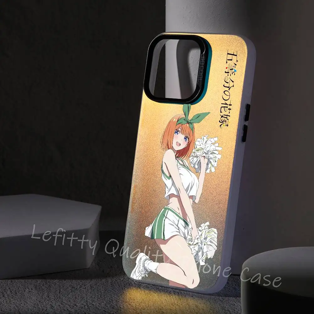 

Q-Quintessential Quintuplets Sexy Phone Case For IPhone 16 15 14 13 12 11 Pro Max Matte Multicolor Laser Metallic Gradient Funda