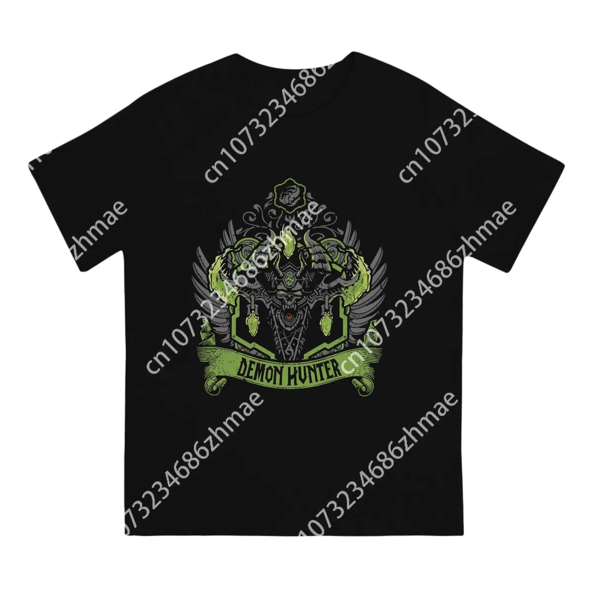 Fun DEMON HUNTER T-Shirt for Men Crewneck T Shirt World Of Warcraft WOW Game Short Sleeve Tees Party Clothing image 2