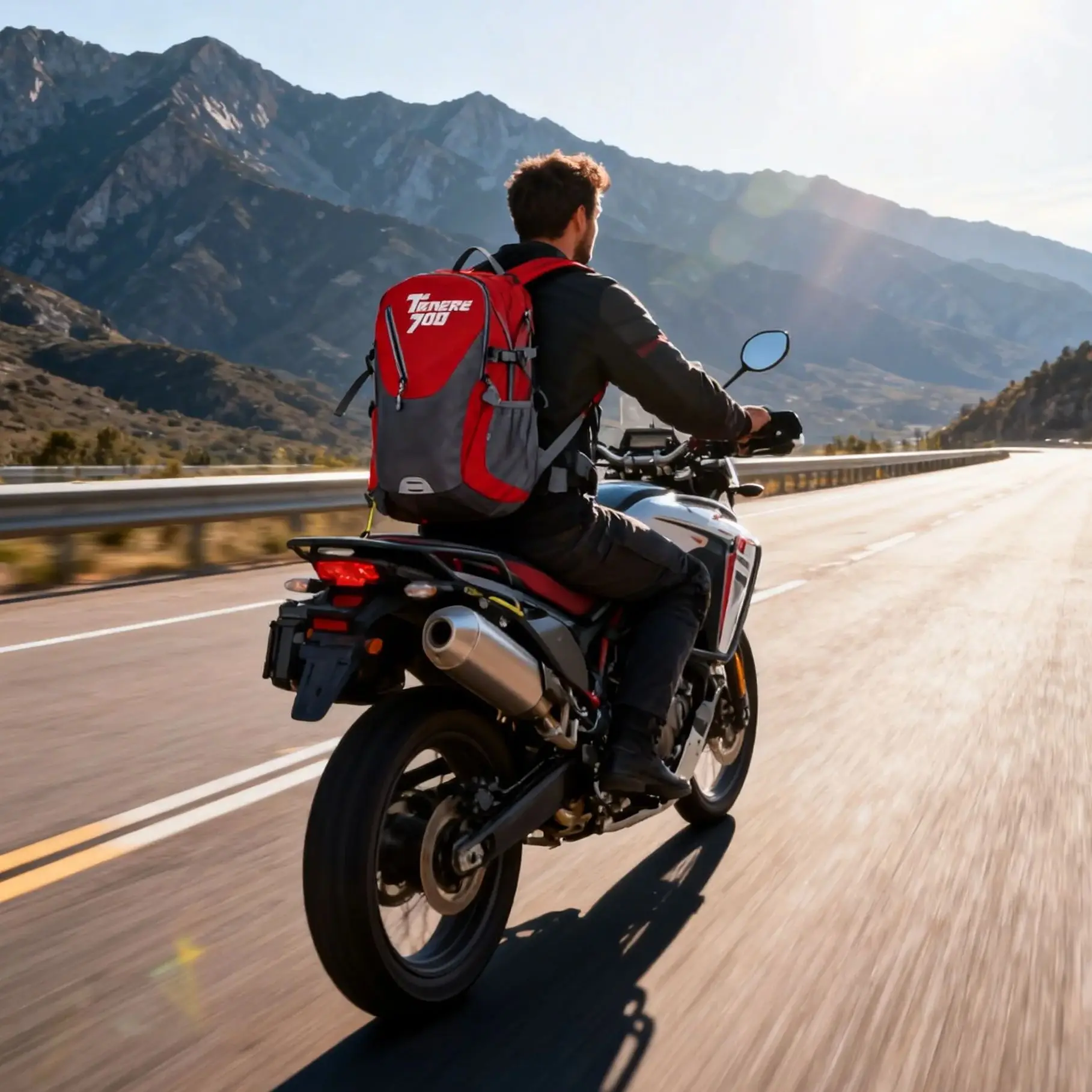 40L Waterproof Motorcycle Backpack for Yamaha Tenere 700/1200/XTZ 700 – Lightweight Large Travel Bag, Riding Accessories