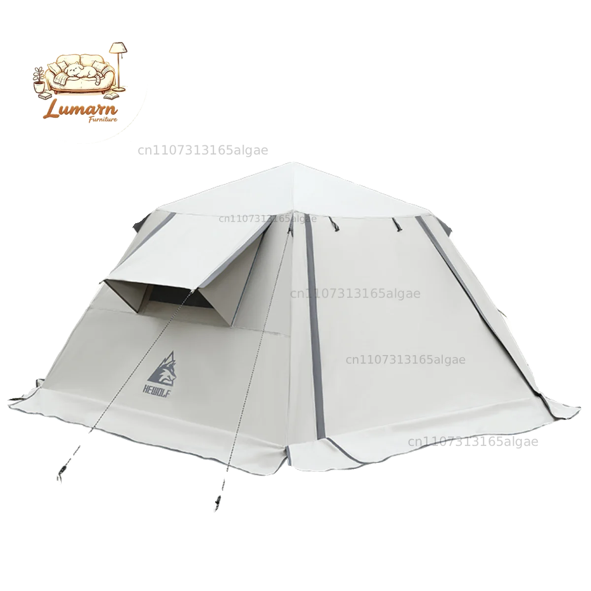 Tent outdoor autumn and winter camping overnight 34 people portable folding free to build warm camping rainproof and windproof