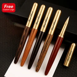 Hochwertige natürliche Sandelholz Holz Gel Stift personal isierte Logo Tiger Rinde sauer Zweig Ebenholz Holz Stift Körper Lehrer Geschenke Briefpapier