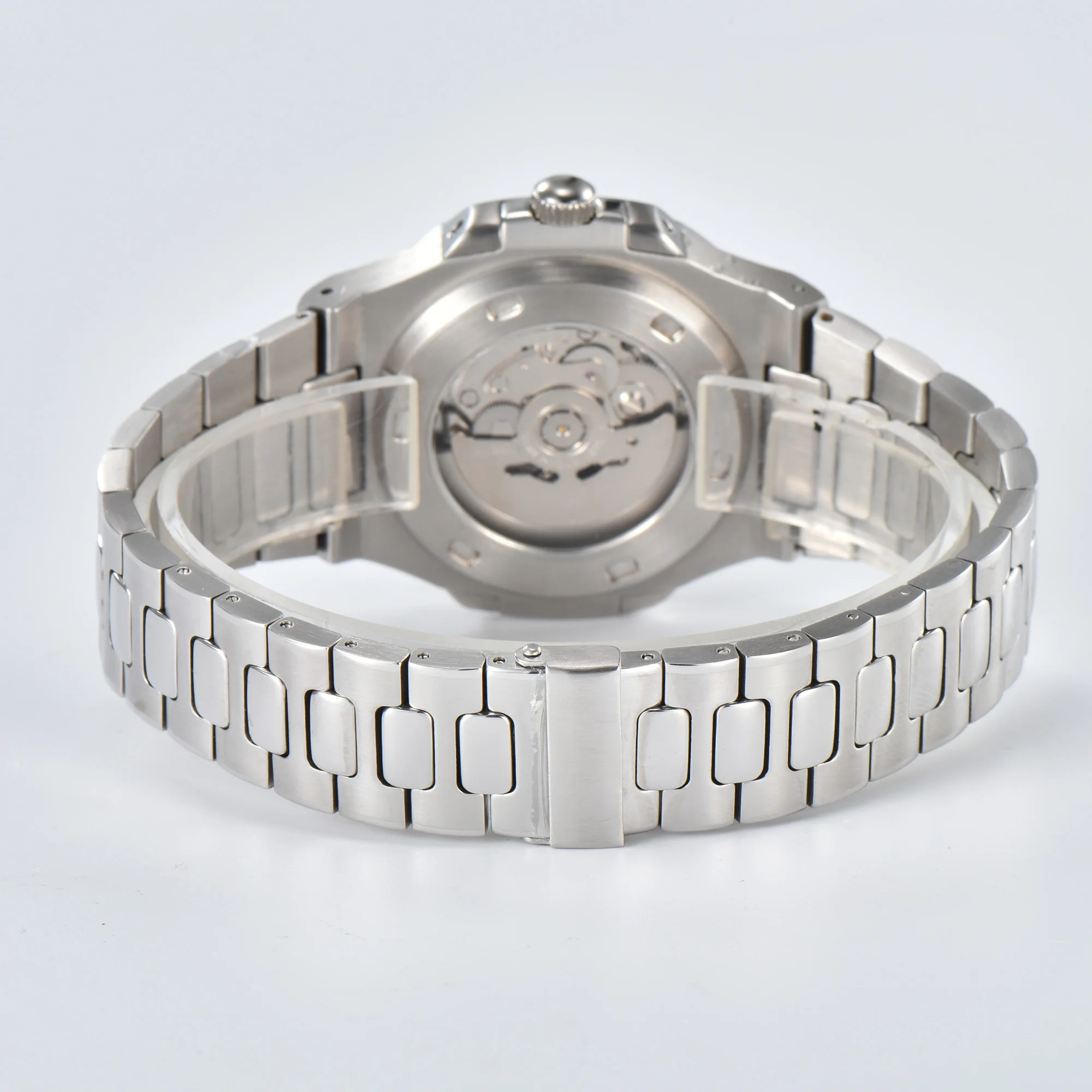 ساعة رجالية NH35A ساعة زجاج الياقوت NH35 حركة أوتوماتيكية ساعة ميكانيكية 10Bar مقاومة للماء ساعة فاخرة