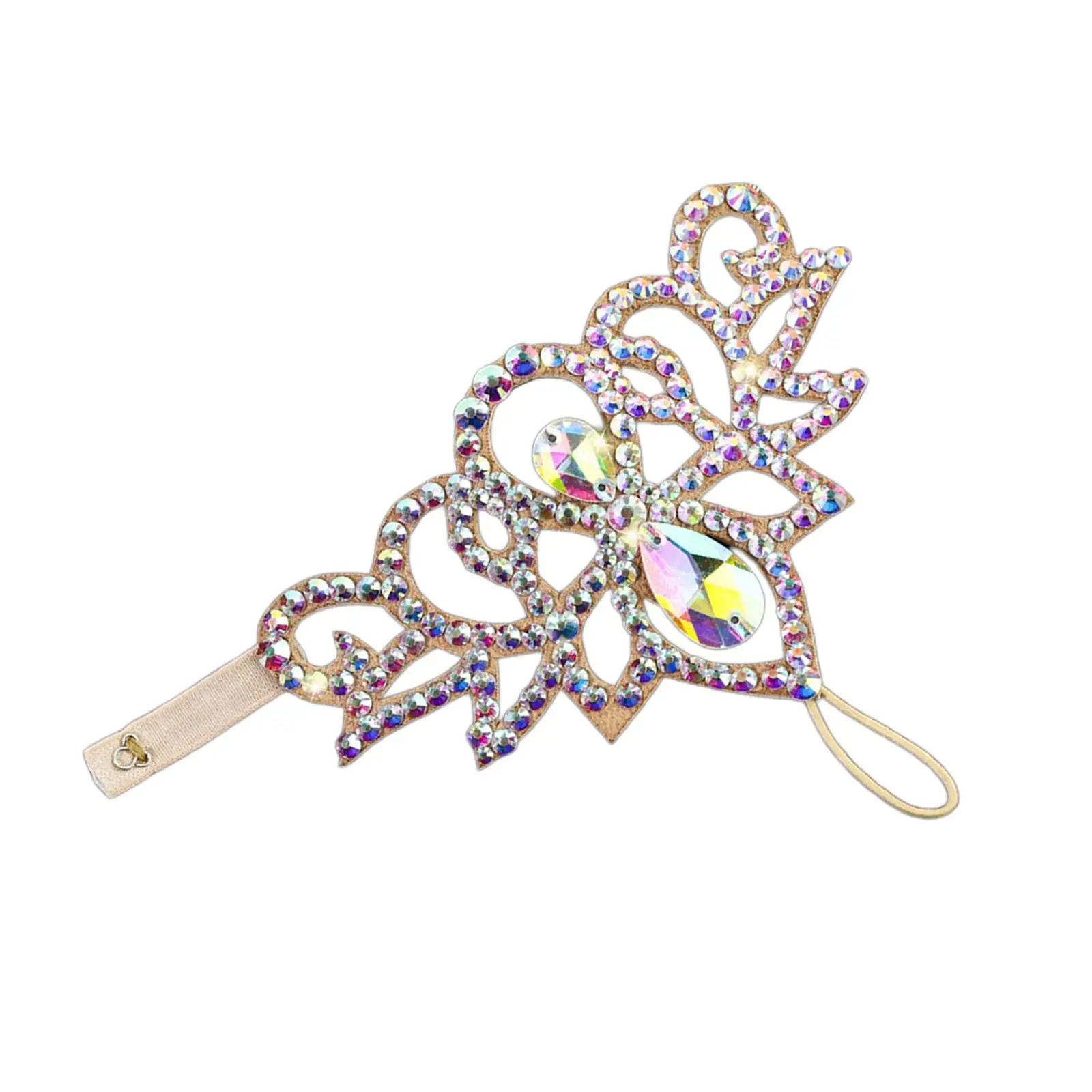 밸리 댄스 팔찌 라인스톤 핸드 체인 보헤미안 스타일의 화려한 쇼용 악세사리