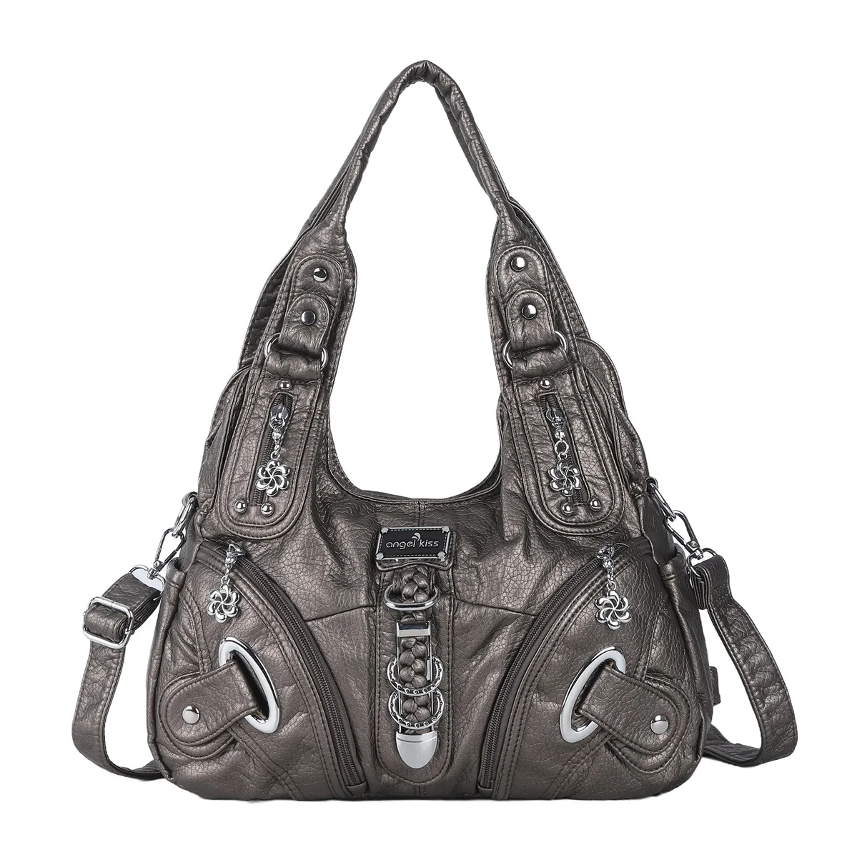 

Angel Kiss Fashion Women's Shoulder Bag Top-Handle Satchel Large Purse with Multi-Pockets Handbags for Locomotive Pack