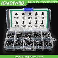 200Pcs (10 Kinds x 20pcs) 6x6mm Micro Push Tact Switch Kit 6x6 Mini Tactile Toggle Touch Button Pcb Momentary 4pin Pushbutton