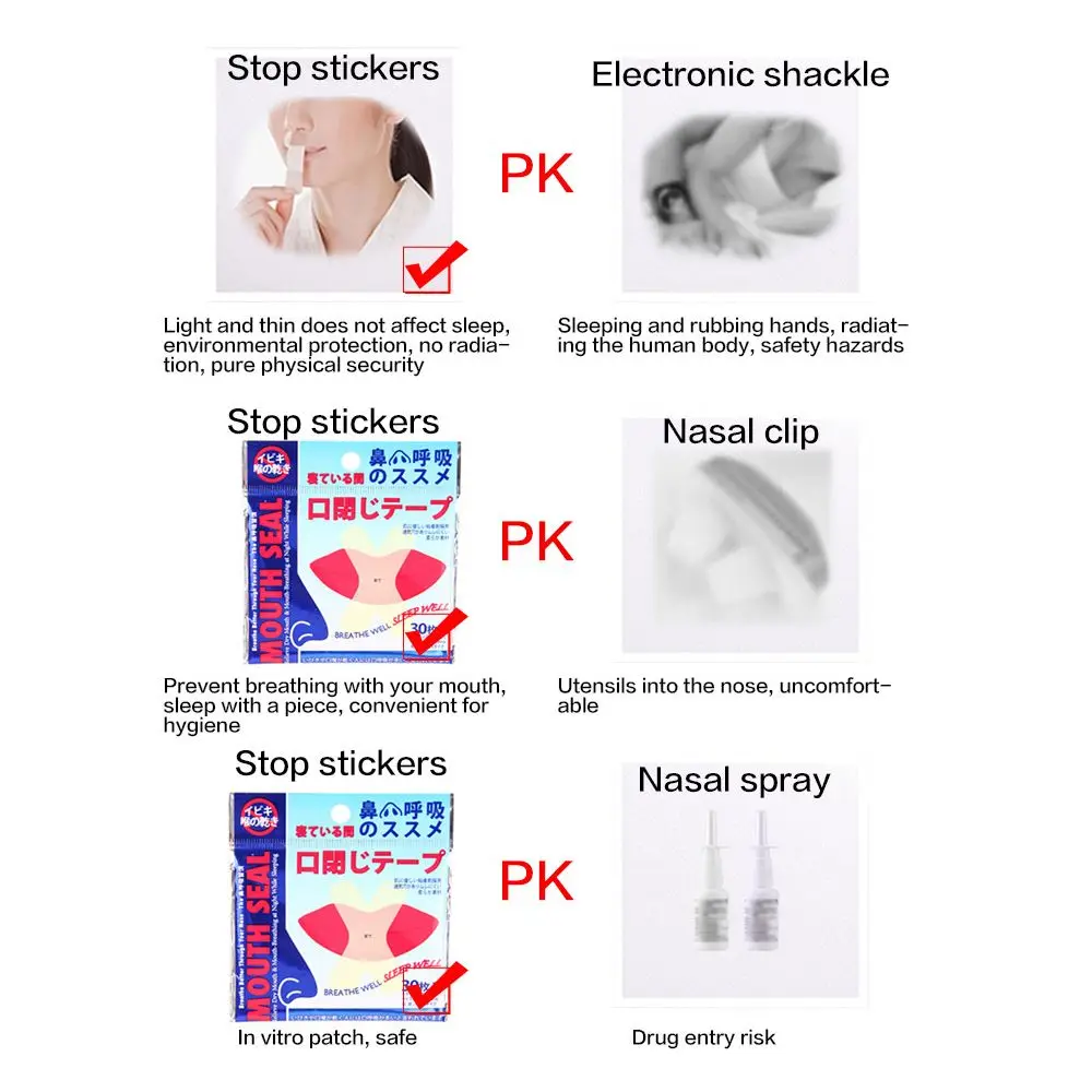 부드러운 부드러운 수면 안전 용품, 방음 호흡 개선, 소음 감소 입 테이프, 수면 스트립