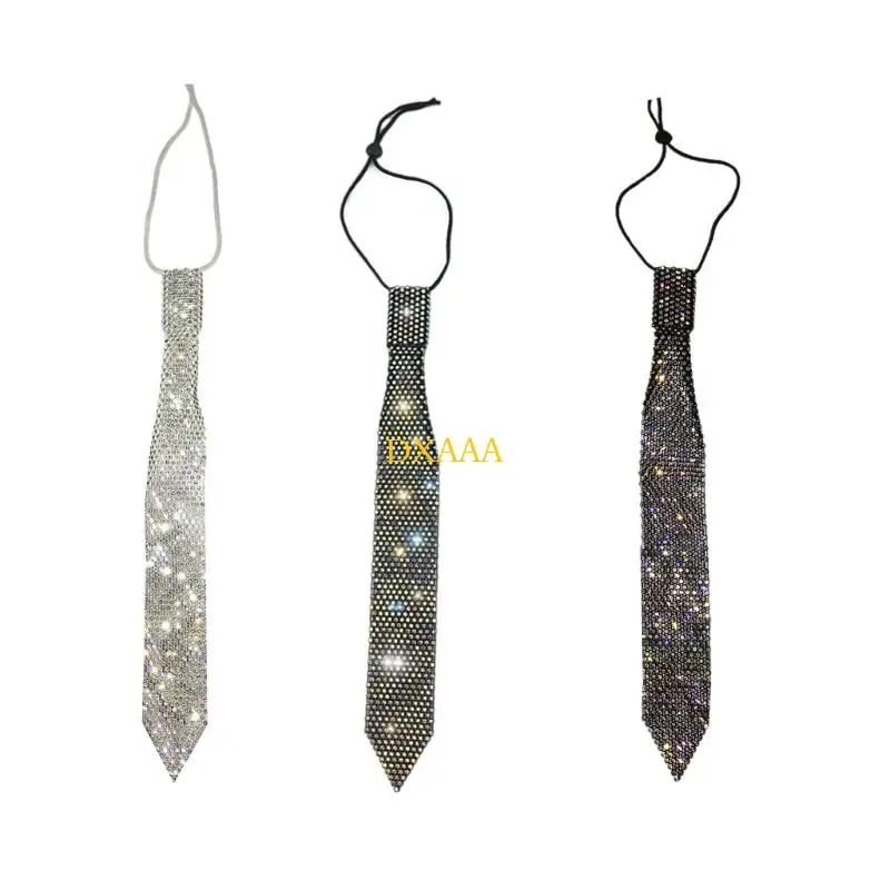 

DXAA Регулируемое ожерелье со стразами, галстук, готическое колье с кристаллами для женщин, для официальных и повседневных