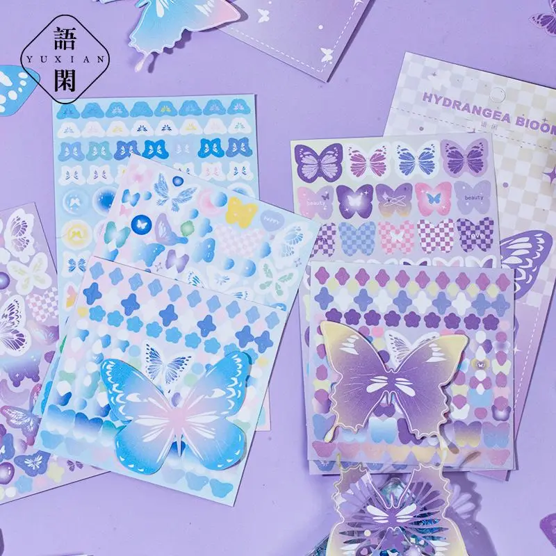 Flash Film Goo Card Sticker Dream Butterfly Creative Goo Plate Handbook DIY Material Decorative Sticker