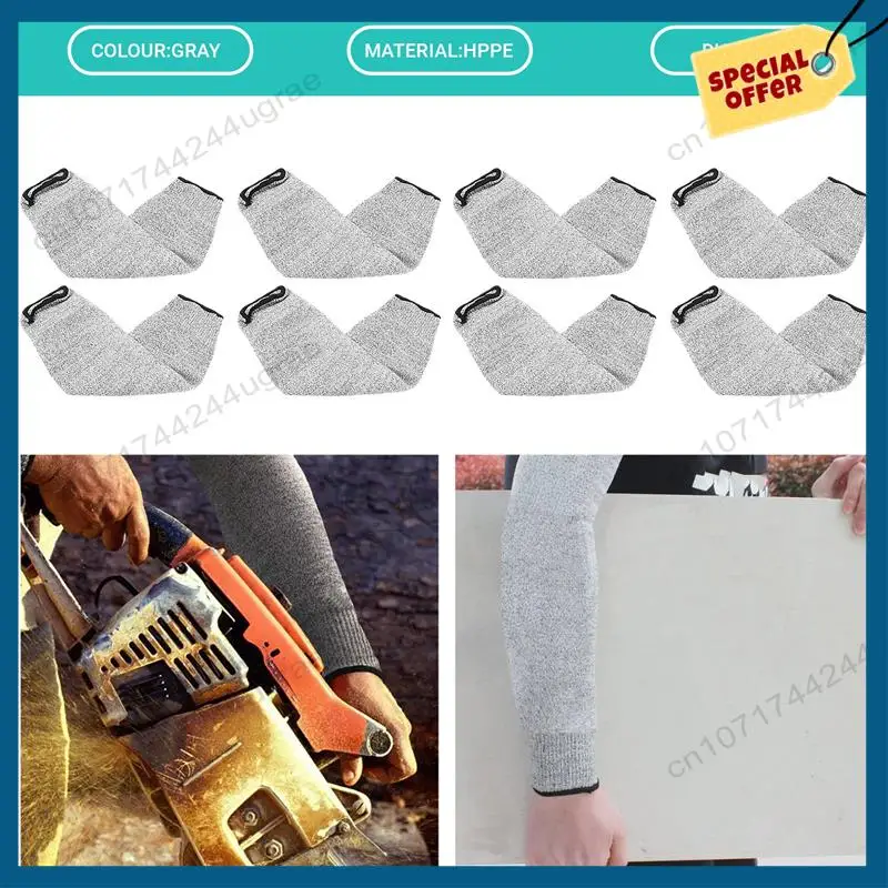 -A15I 4 Pair Cut And Burn Resistant Sleeves Arm Protection Sleeves Forearm Protectors For Thin Skin And Bruising 45Cm