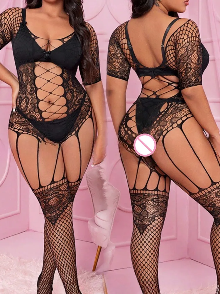 Exotic Erotic Jumpsuit Mesh Transparent Bodystocking For Sex Women\'s One-piece Tights Lingerie Costumes Fashion Girls Body Suit