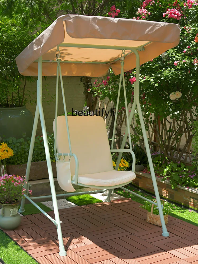 Household Iron Swing Outdoor Rocking Chair Indoor to Swing Outdoor Courtyard Glider Balcony Swing Chair