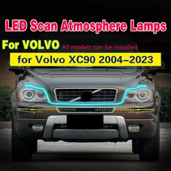1PCS Car LED DRL For Volvo XC90 2004-2023 With Start Scan Daytime Running Light Daylight Fog lamp Waterproof Light Strip 12V