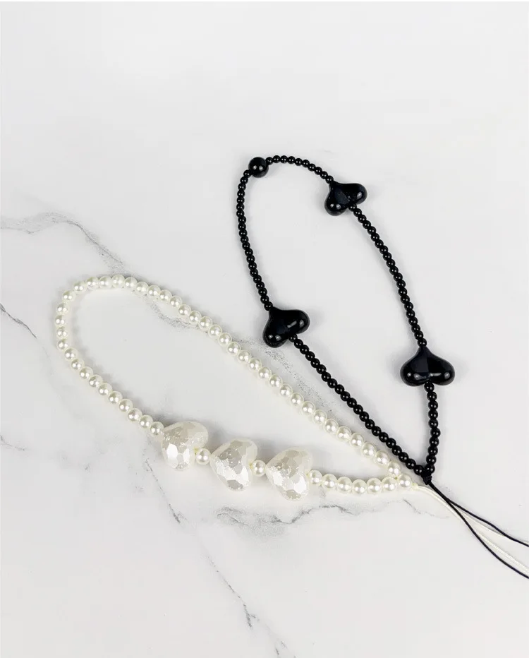 

Pearl Bow Mobile Phone Lanyard DIY Handmade Beads Phone Strap Chain Pendant Earphone Case Hanging Rope For Xiaomi For IPhone