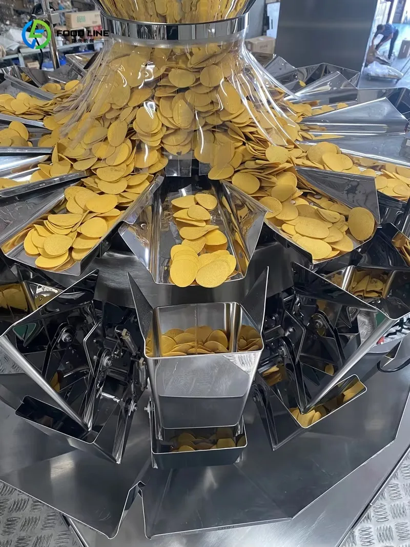 Lentil/Plantain Chips/Nuts Packing Machine with Multihead Weigher Automatic Filling Vertical Packaging Machine Custom