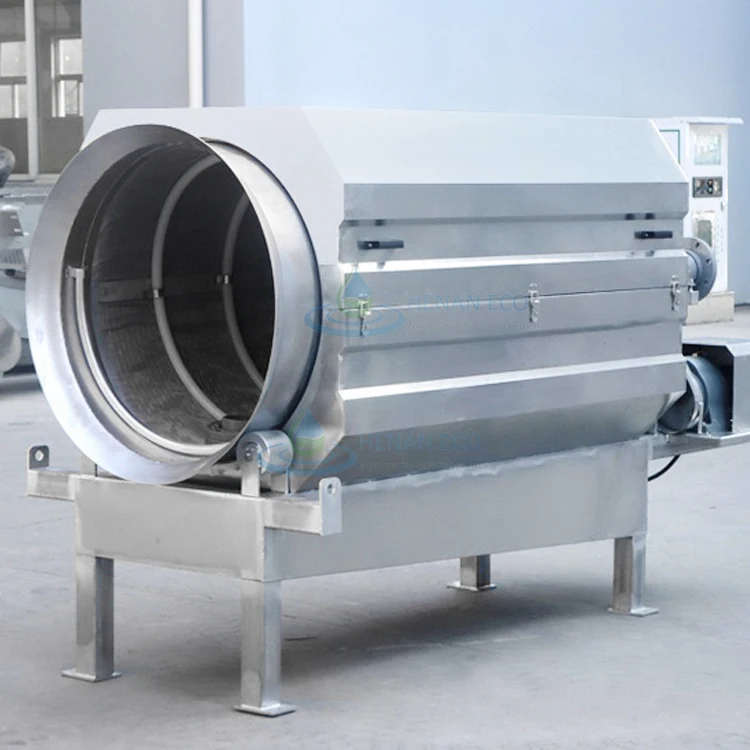 Rotating Drum Sieve  Revolving Trommel Screen for Municipal and Industrial Wastewater Treatment