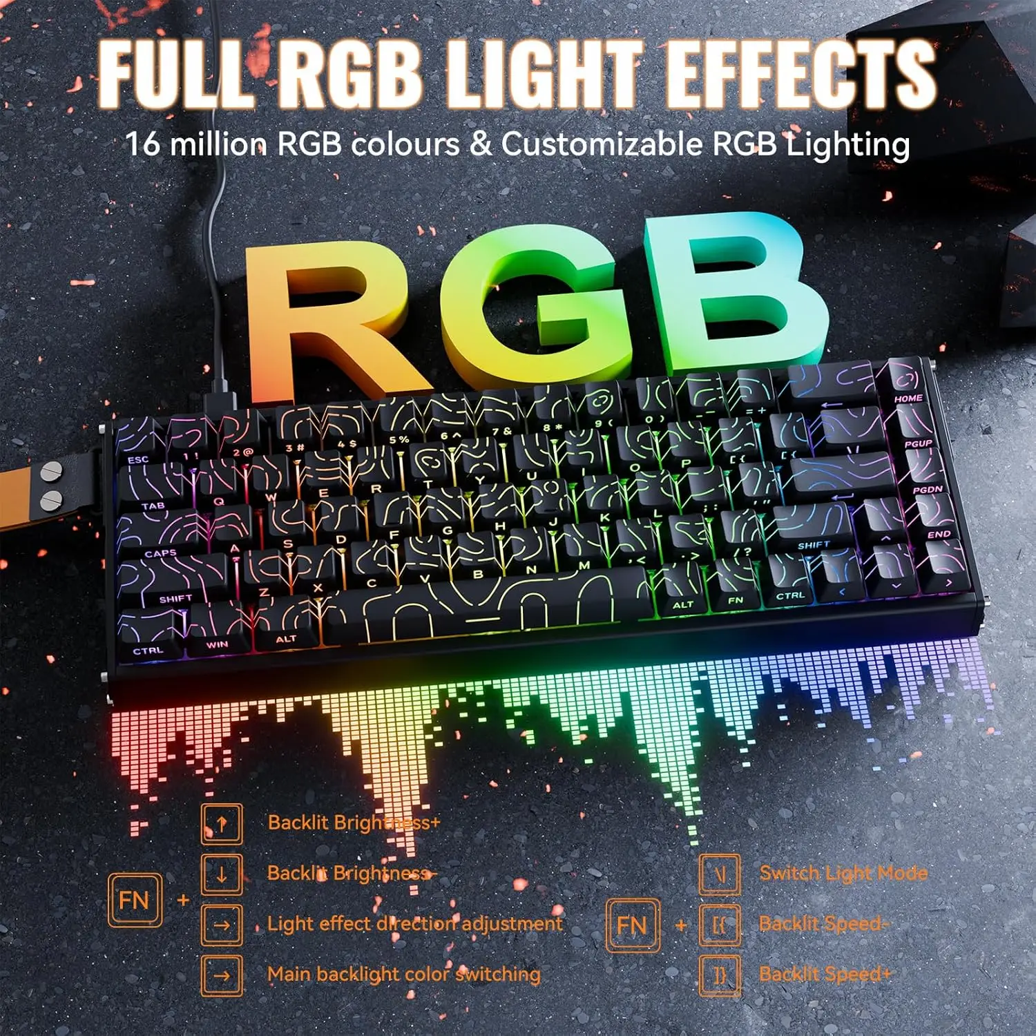 

ATTACK SHARK X68MAX HE Wired Rapid Trigger Mechanical Creamy TKL RGB Gaming Keyboard with Full Aluminum CNC,8K Polling