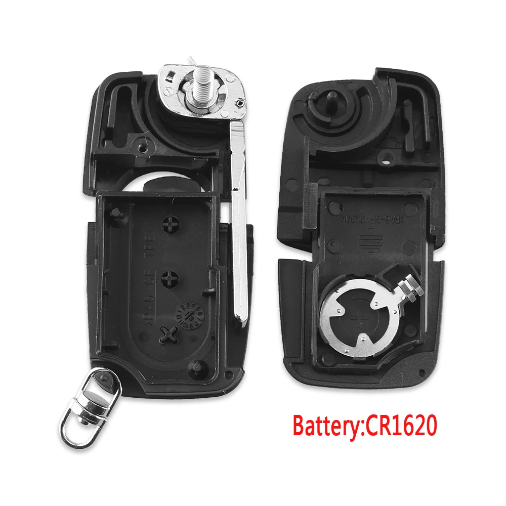 KEYYOU Replacement 3 Buttons Flip Car Key Case Shell Fob For Audi TT A4 A6 A8 Quattro With Blade CR1620
