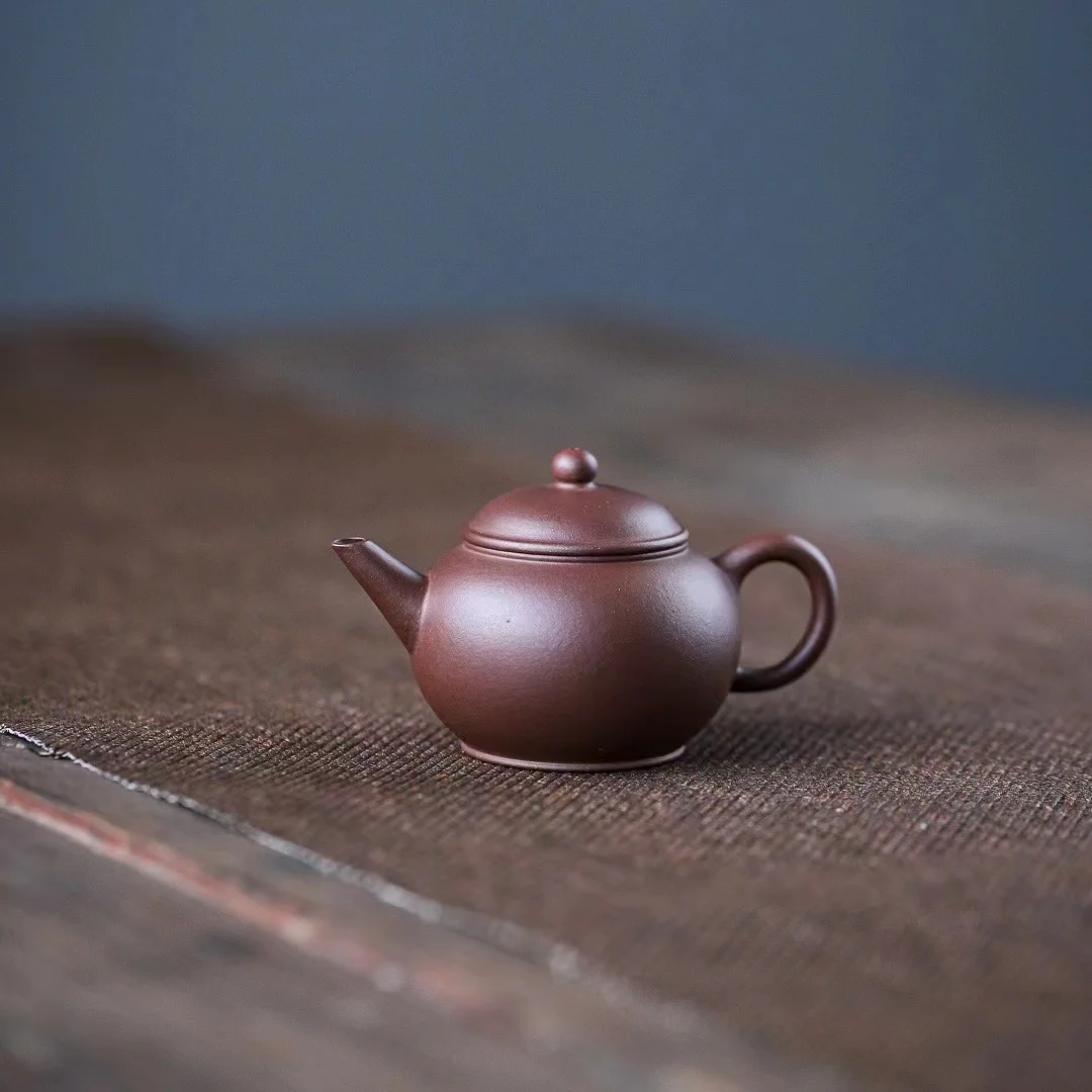 90ml Small Chaoshan Gongfu Teapot Handmade Eggshell DicaoqingNi Huang Shaotian Handmade Yixing Zisha Teapot Shuiping Tea Pot