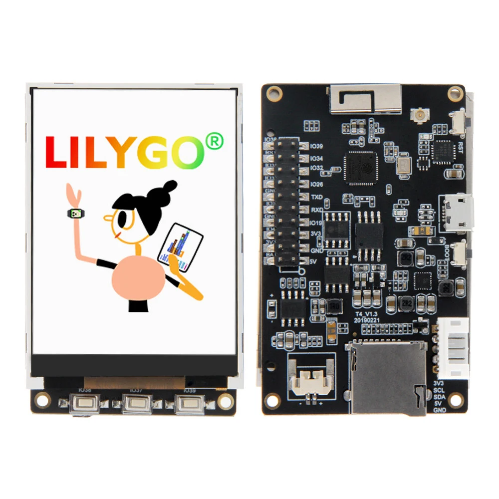 lilygo-®-ttgo-t4-esp32-il19341-tft-lcd-wifi-bluetoothモジュール開発ボード