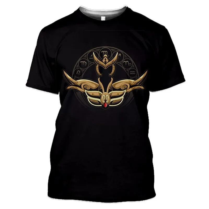 Sommer Saint Seiya Anime 3D-Druck T-Shirts für Männer und Frauen Lässige Mode Übergroße Kurzarm-T-Shirts Herren-Oberteile Männerkleidung – Detail 14