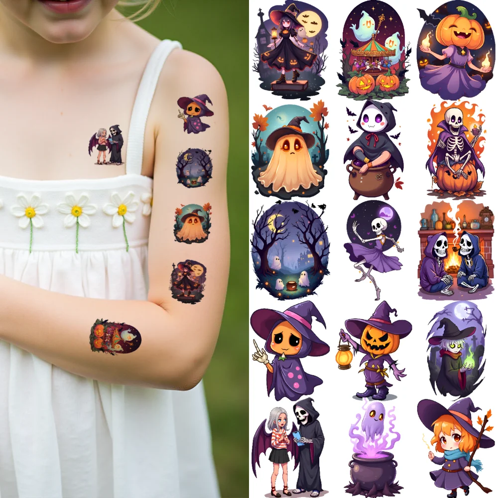 54pcs Temporary Tattoo Decorative Stickers Comic Dinosaur Stickers Waterproof Long-lasting Body Stickers For Girls Women Boys