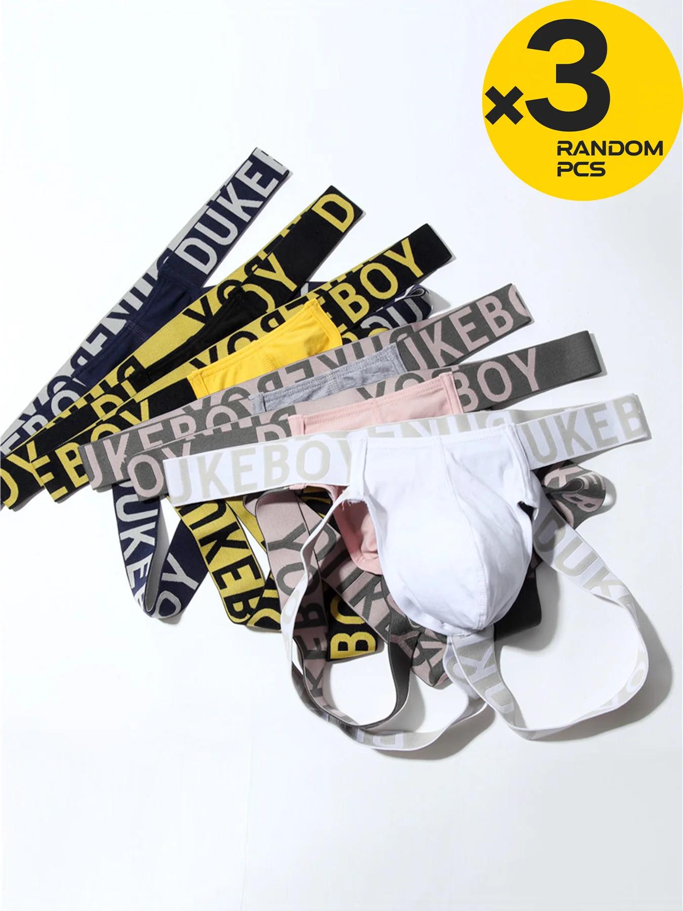 

3PCS Men's Panties Jockstrap Men Underwear Gay Thong Man Briefs Underpants Slip Sexy Cotton Pouch Cuecas Thongs Homme G String