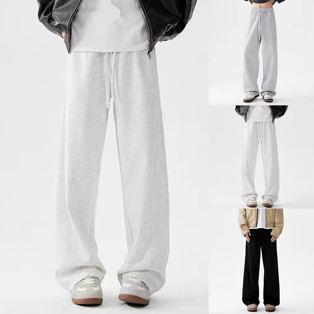 

Женские повседневные спортивные штаны, универсальные свободные прямые брюки, женские спортивные брюки с эластичной резинкой на талии и завязками