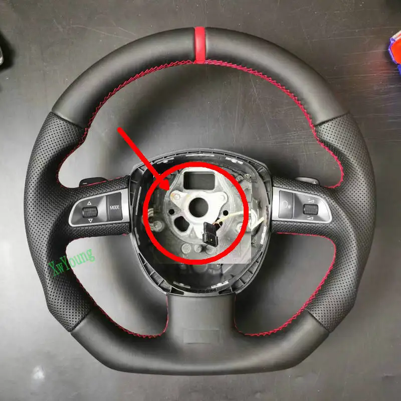 

For Audi Q5 A3 8P A4 B7 A5 8T 8F A6 C6 8R Q7 4L 100% Real Carbon Fiber Car Steering Wheel