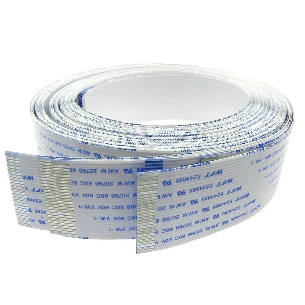 40pin 1.25mm Pitch B Type FFC Flat Cable 4.8m AWM 20624 80C 60V VW opposite Side Ribbon Wire for Electronics