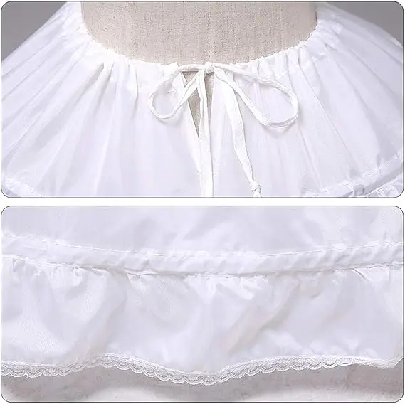 Lowest Price Wedding Accessories Underskirt White Women Petticoats 6 Layers Steel Ring Draw String Bind