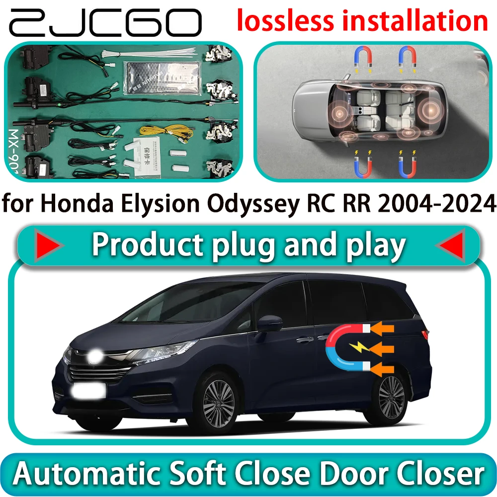 

for Honda Elysion Odyssey RC RR 2004-2024 Auto Pull Car Soft Close Door Kit Power Latch Electric Door Catch Soft Closing Assist