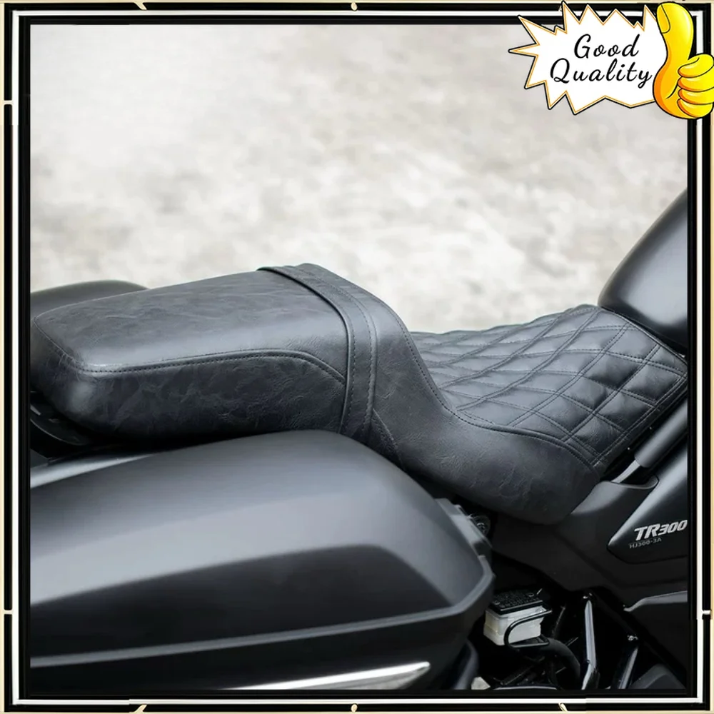 Good Quality For Haojue TR300 Motorcycle Seat Cushion Square Harley DS Style High Low Comfortable Design
