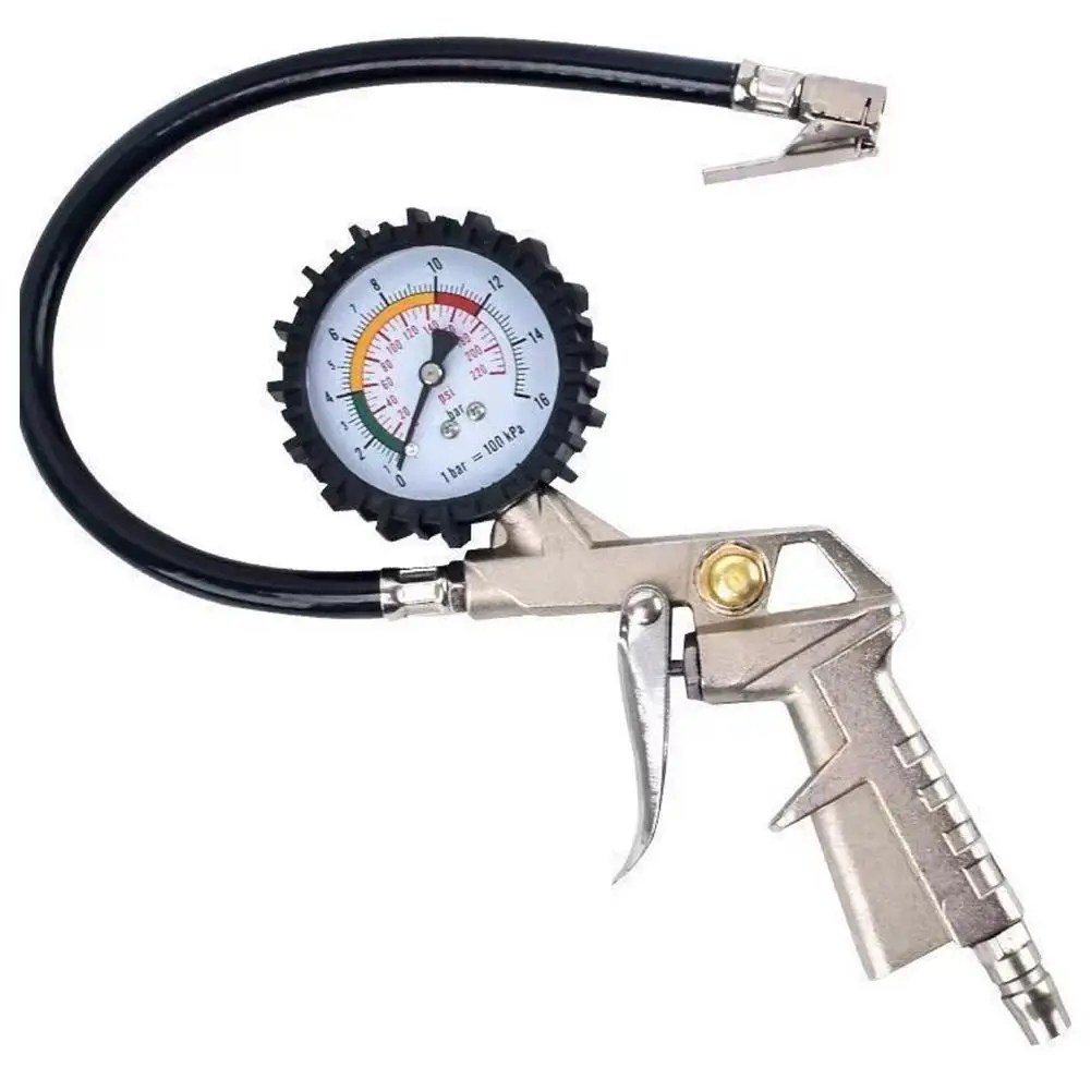 0-16Bar/0-220Psi Tyre Pressure Gun Auto Tire Pressure Gauge For Air Compressor Car SUV Motorcycle Inflator Pump Tire Repair Tool
