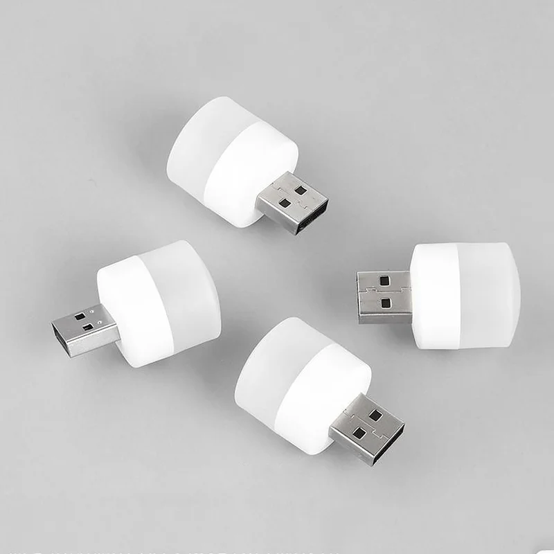 

USB Plug Lamp Eye Protection Computer Mobile Power Charging Small Book Lamps LED Reading Light Small Round Night Lights