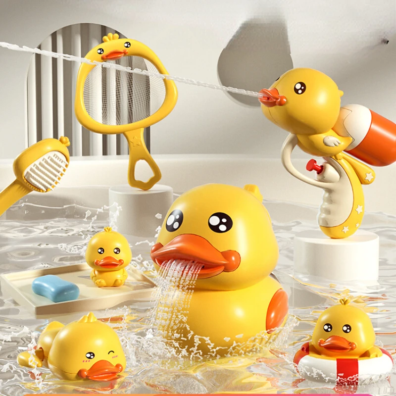 

Baby shower toy, baby shower, children playing in water, little yellow duck, boy swimming, little duck, girl