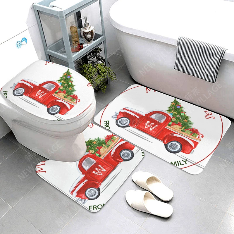 Non slip shower mat bathroom carpet shower mathome decoration Christmas surrounding decoration water absorption bathtub carpet