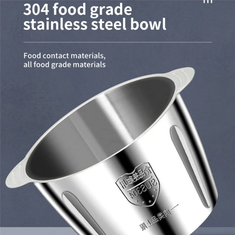 Электрическая мясорубка из нержавеющей стали, 3 л, блендеры, многофункциональная овощерезка, слайсер, бытовая мясорубка, вилка европейского стандарта