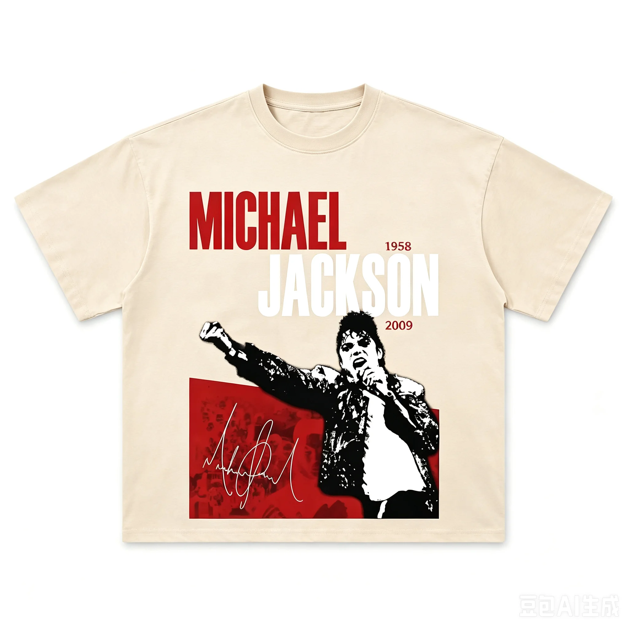 New 2026 Singer MJ Michael Jackson Portrait Graphic Cotton T Shirt Men's Retro Fashion Summer Unisex Hip Hop Short Sleeve Shirt