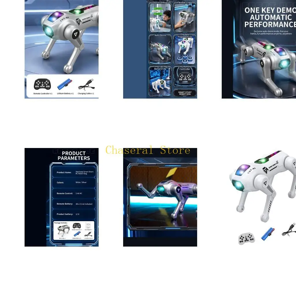 E7CE Robot Dog Toy with Remote Control and Action Motion Remote Control for Kids