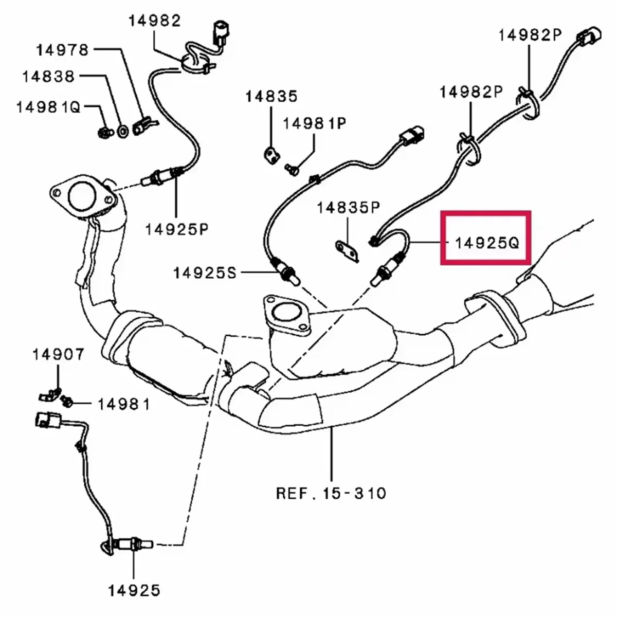 

Front- Quality Car Front Oxygen Sensor MN153035 MN153036 MR578113 for Grandis 4G69 Auto