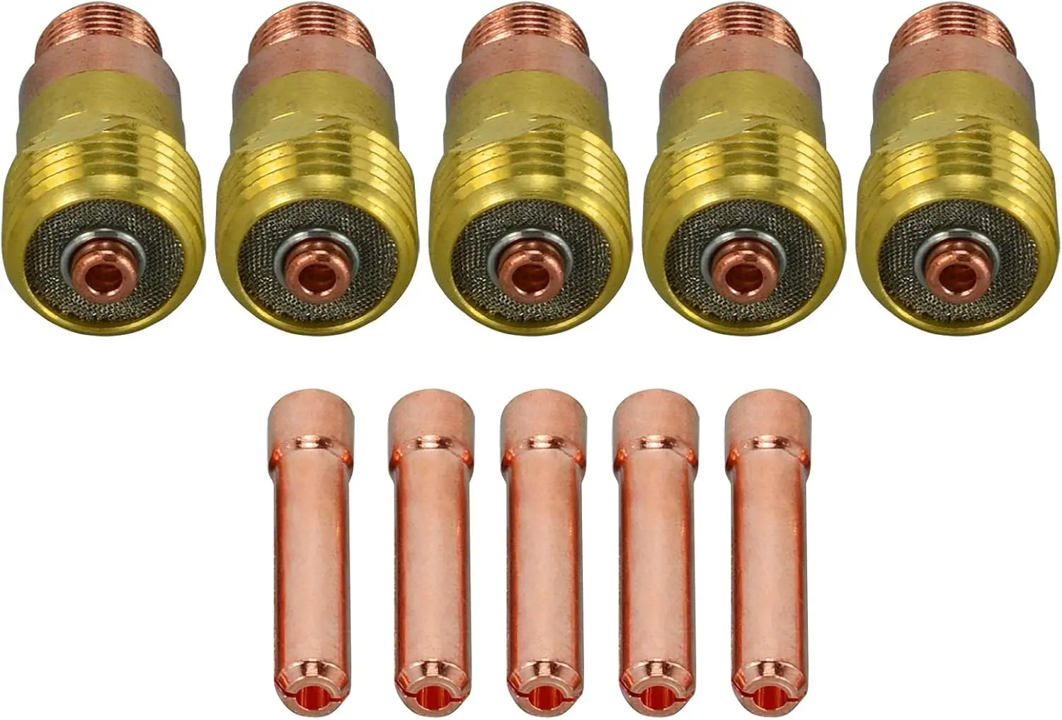 

TIG Stubby Gas Lens Collet Bodies 17GL332 10N24S 3/32'' 2.4mm Assort Kit for QQ300 PTA DB SR WP 17 18 26 TIG Welding Torch 10pcs