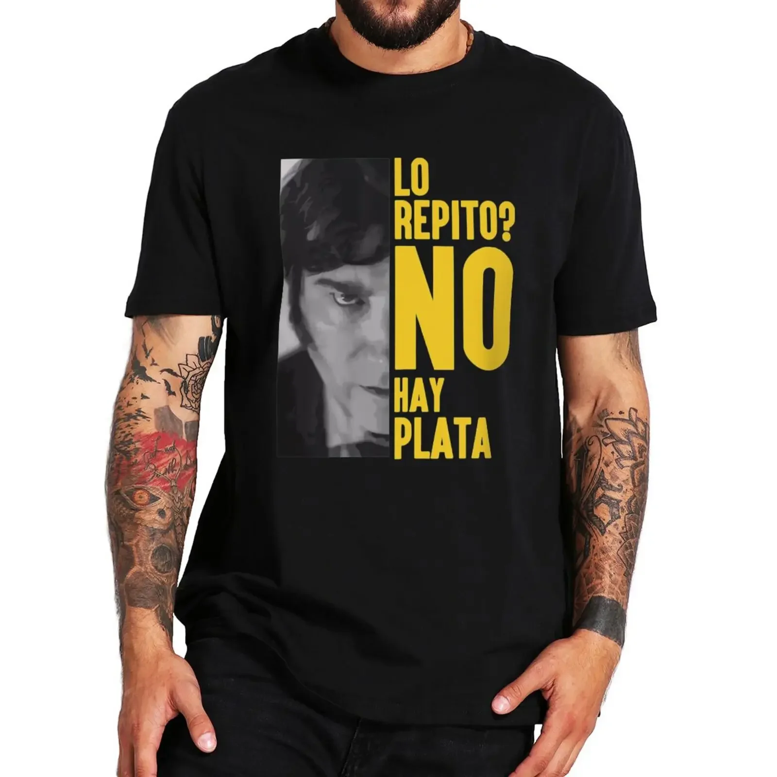 Fans Short Sleeve Casual 100% Cotton Soft Unisex T-shirts Lo Repito No Hay Plata T Shirt 2024 Argentina Javier Milei President