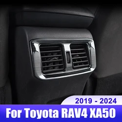 For Toyota RAV4 XA50 2019 2020 2021 2022 2023 2024 RAV 4 Hybrid Car Rear Conditioning Air Vent Outlet Trim Cover Accessories
